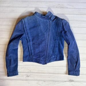 Wilson’s blue leather jacket
